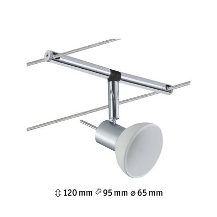 Paulmann 94131 - 1xGU5,3/10W Spotlamp voor kabelsysteem SHEELA 12V glanzend chroom