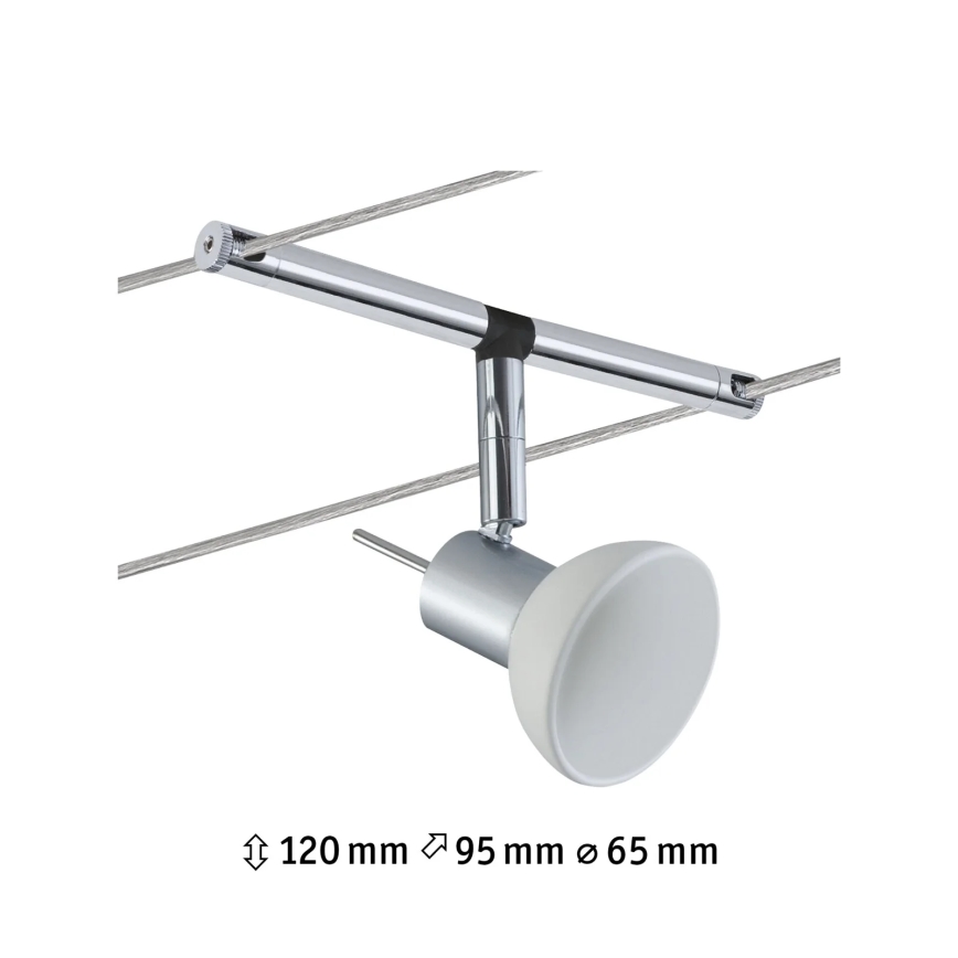 Paulmann 94131 - 1xGU5,3/10W Spotlamp voor kabelsysteem SHEELA 12V glanzend chroom