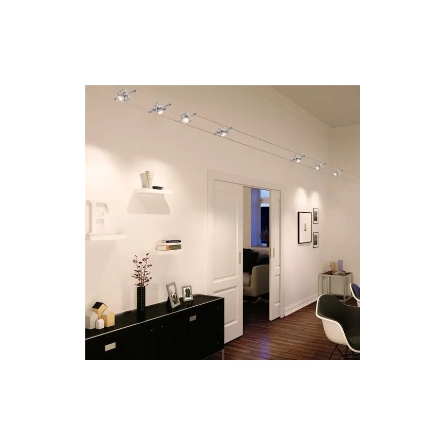 Paulmann 94134 - Set van 5x GU5,3/10W Compleet kabelsysteem MAC 230V wit