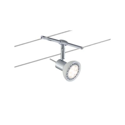 Paulmann 94136 - SET van 5xGU5,3/10W Spotverlichting voor kabelsysteem SHEELA 230V glanzend chroom