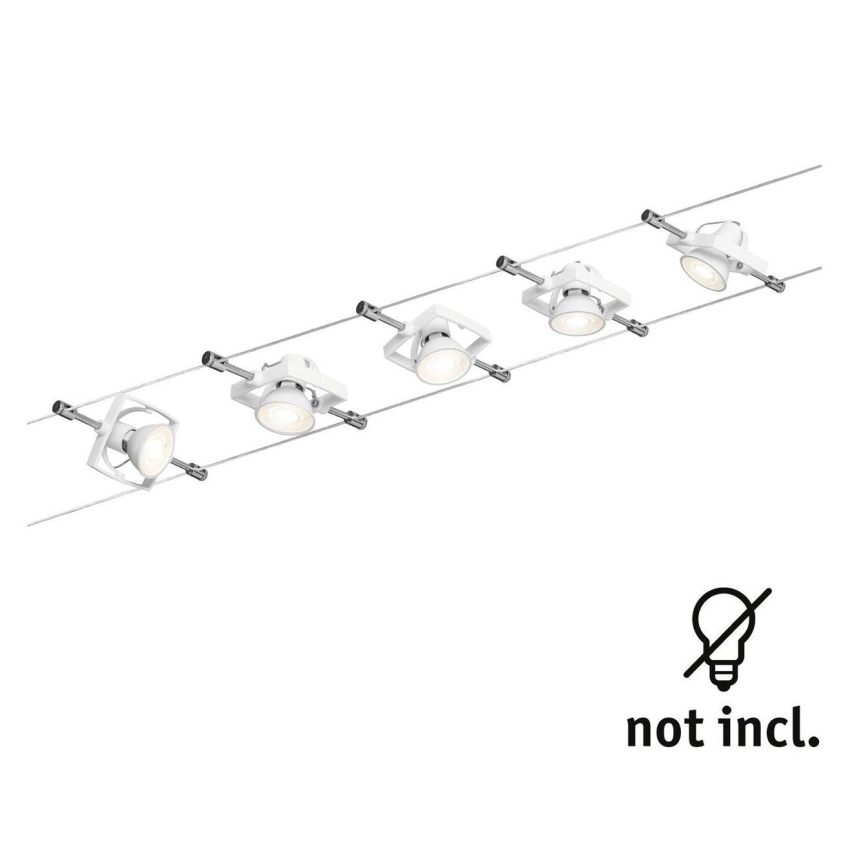 Paulmann 94149 - SET 5xGU5,3/10W Spot voor een stringsysteem TECH 230V wit
