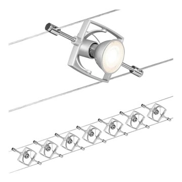 Paulmann 94152 - SET van 7xGU5,3/10W Spotverlichting voor kabelsysteem MAC 230V mat chroom