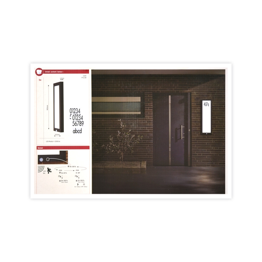 Paulmann 94257_1 - LED/19W IP44 Buitenplafondlamp met sensor 230V
