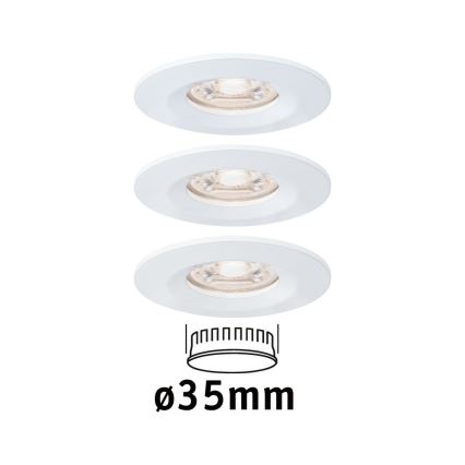 Paulmann 94299 - SET 3xLED/4W IP44 Badkamer inbouwverlichting NOVA 230V
