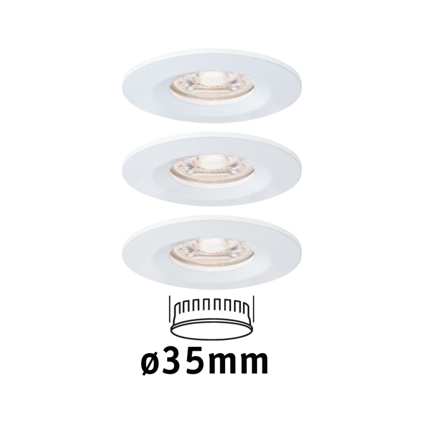 Paulmann 94299 - SET 3xLED/4W IP44 Badkamer inbouwverlichting NOVA 230V