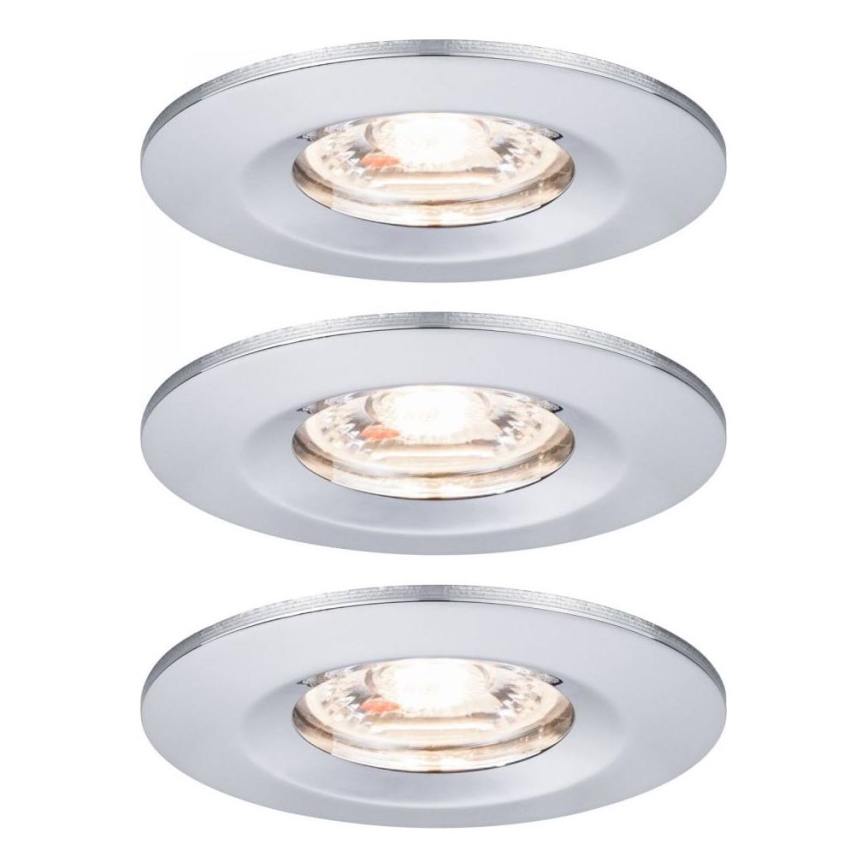 Paulmann 94303 - SET 3xLED/4W IP44 Badkamer inbouwverlichting COIN 230V