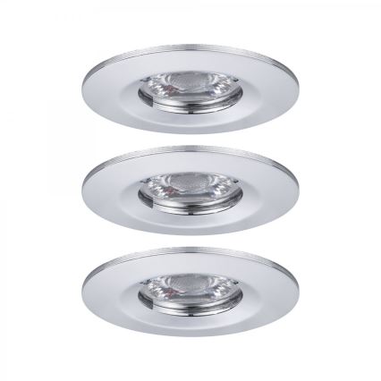 Paulmann 94303 - SET 3xLED/4W IP44 Badkamer inbouwverlichting COIN 230V