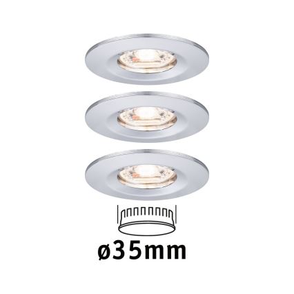 Paulmann 94303 - SET 3xLED/4W IP44 Badkamer inbouwverlichting COIN 230V
