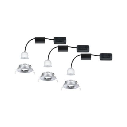 Paulmann 94303 - SET 3xLED/4W IP44 Badkamer inbouwverlichting COIN 230V
