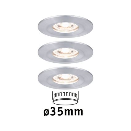 Paulmann 94305 - SET 3xLED/4W IP44 Badkamer inbouwverlichting NOVA 230V