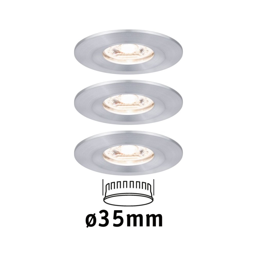 Paulmann 94305 - SET 3xLED/4W IP44 Badkamer inbouwverlichting NOVA 230V