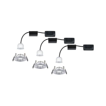 Paulmann 94305 - SET 3xLED/4W IP44 Badkamer inbouwverlichting NOVA 230V