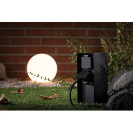 Paulmann 94313 - Buitenstopcontactpaal RIO 4-voudig SCHUKO 230V IP44