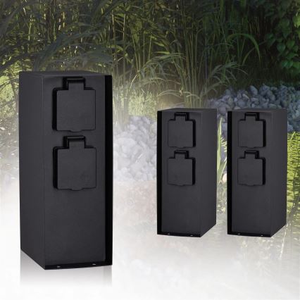 Paulmann 94313 - Buitenstopcontactpaal RIO 4-voudig SCHUKO 230V IP44