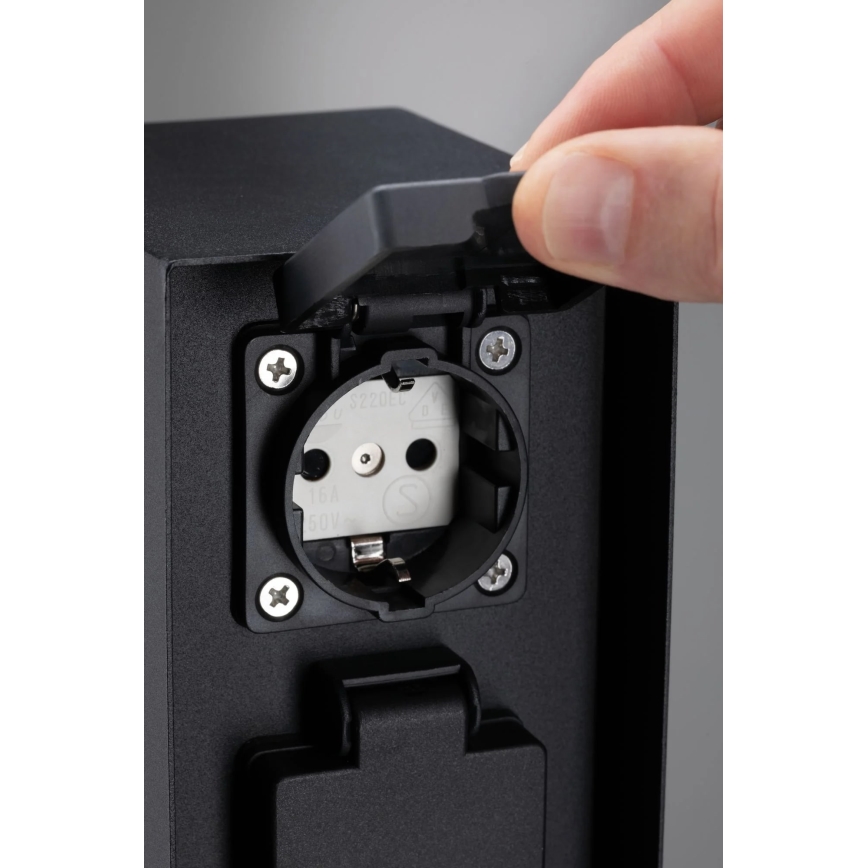 Paulmann 94313 - Buitenstopcontactpaal RIO 4-voudig SCHUKO 230V IP44