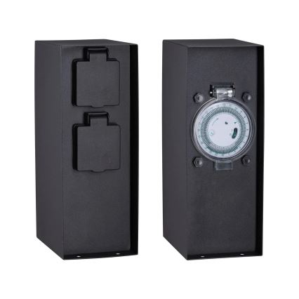 Paulmann 94314 - Buitenstopcontactzuil met timer 2Z SCHUKO