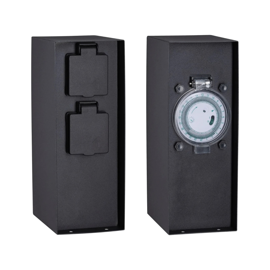 Paulmann 94314 - Buitenstopcontactzuil met timer 2Z SCHUKO