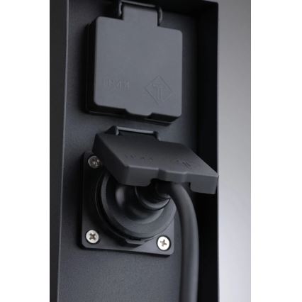 Paulmann 94314 - Buitenstopcontactzuil met timer 2Z SCHUKO