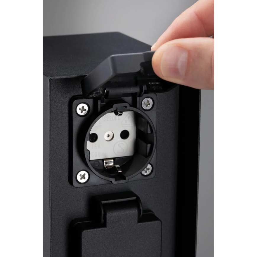 Paulmann 94314 - Buitenstopcontactzuil met timer 2Z SCHUKO