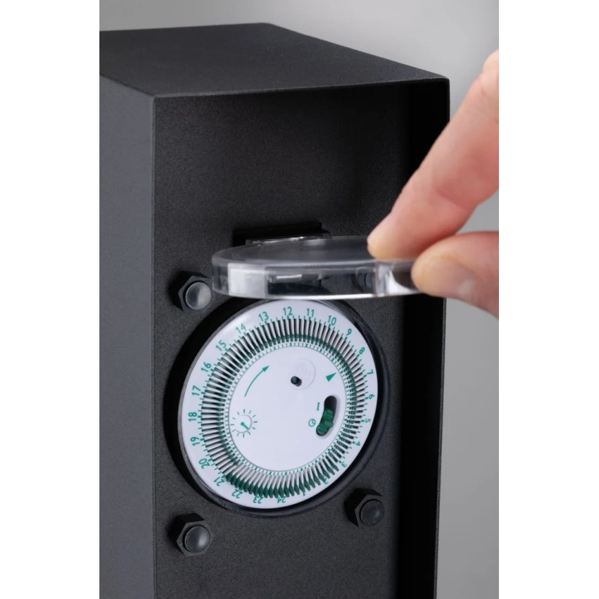 Paulmann 94314 - Buitenstopcontactzuil met timer 2Z SCHUKO