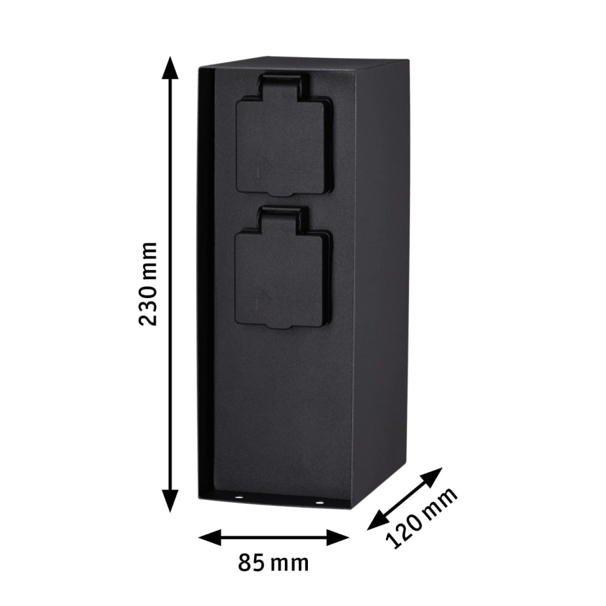 Paulmann 94314 - Buitenstopcontactzuil met timer 2Z SCHUKO