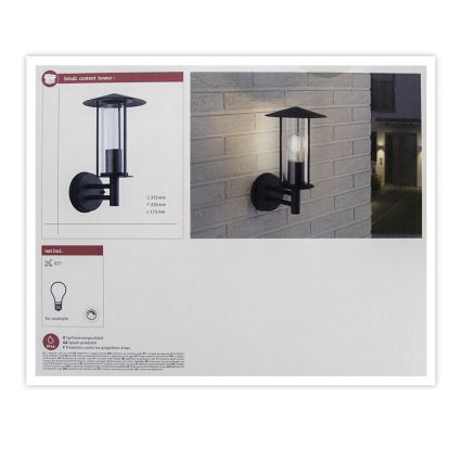 Paulmann 94398 - 1xE27/60W IP44 Wandlamp voor buiten CLASSIC 230V