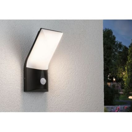 Paulmann 94402 - LED/10W IP44 Wandlamp voor buiten met sensor ADYA 230V