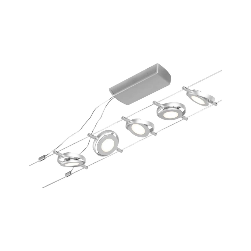 Paulmann 94414 - SET 5xLED/4,5W Spot voor een stringsysteem ROUNDMAC 230V glanzend chroom