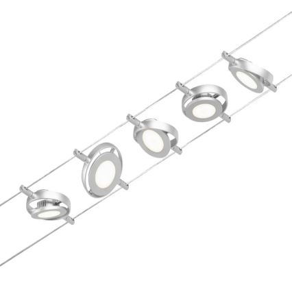 Paulmann 94414 - SET 5xLED/4,5W Spot voor een stringsysteem ROUNDMAC 230V glanzend chroom