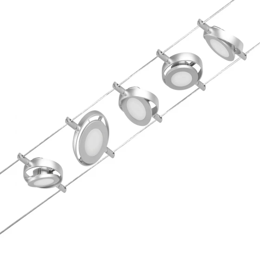 Paulmann 94414 - SET 5xLED/4,5W Spot voor een stringsysteem ROUNDMAC 230V glanzend chroom