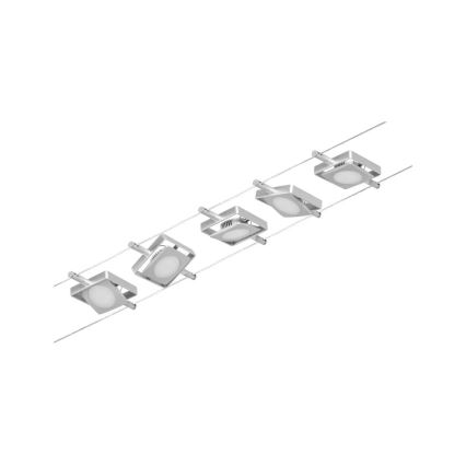 Paulmann 94420 - SET 5x LED/4,5W Compleet kabelsysteem MAC 230V mat chroom