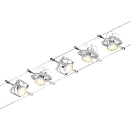 Paulmann 94430 - SET 5xGU5,3/10W Spot voor een rail Systeem MAC 230V mat chroom