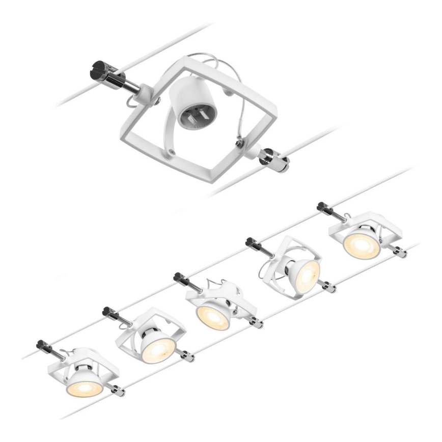 Paulmann 94432 - SET 5xGU5,3/10W Spot voor een rail Systeem MAC 230V wit