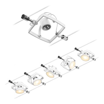 Paulmann 94432 - SET van 5xGU5,3/10W Spotverlichting voor kabelsysteem MAC 230V wit