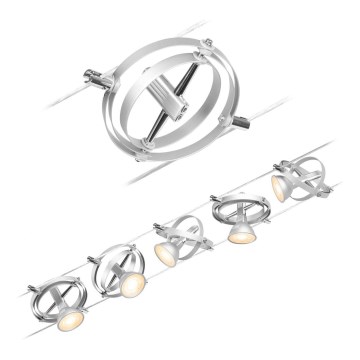 Paulmann 94436 - SET van 5x GU5,3/10W Spotverlichting voor het CARDAN kabelsysteem 230V mat chroom