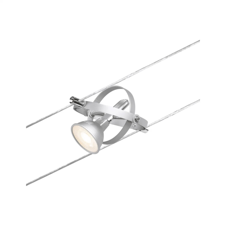Paulmann 94437 - 1xGU5,3/10W Spot voor kabelsysteem CARDAN 12V mat chroom