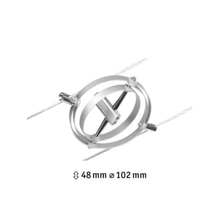Paulmann 94437 - 1xGU5,3/10W Spot voor kabelsysteem CARDAN 12V mat chroom