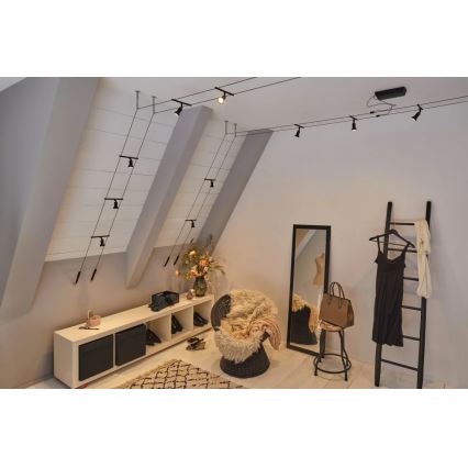 Paulmann 94446 - SET 5x GU5,3/10W Compleet kabelsysteem SALT 230V zwart