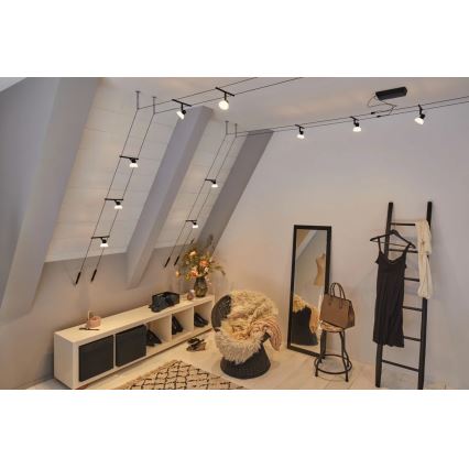 Paulmann 94450 - SET van 5x GU5,3/10W Spotverlichting voor kabelsysteem SHEELA 230V zwart