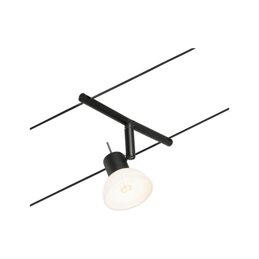 Paulmann 94450 - Set van 5x GU5,3/10W Compleet kabelsysteem SHEELA 230V zwart