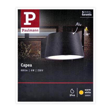 Paulmann 94452 - LED Buiten wandlamp / 6W IP44 CAPEA 230V