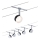 Paulmann 94457 - SET 5xLED/4W compleet kabelsysteem CLEAR 230V zwart/glanzend chroom