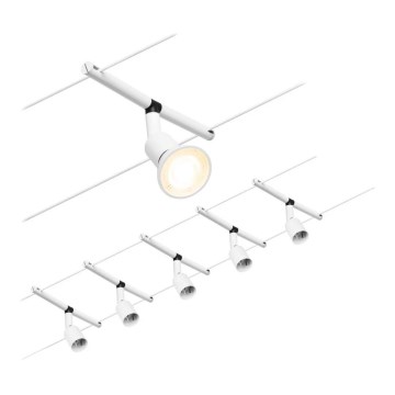 Paulmann 94458 - SET van 5x GU5,3/10W Spotverlichting voor het kabelsysteem SALT 230V wit