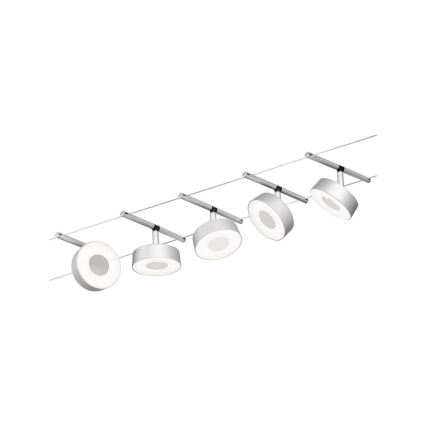 Paulmann 94475 - SET 5xLED/5W Compleet kabelsysteem CIRCLE 230V mat chroom