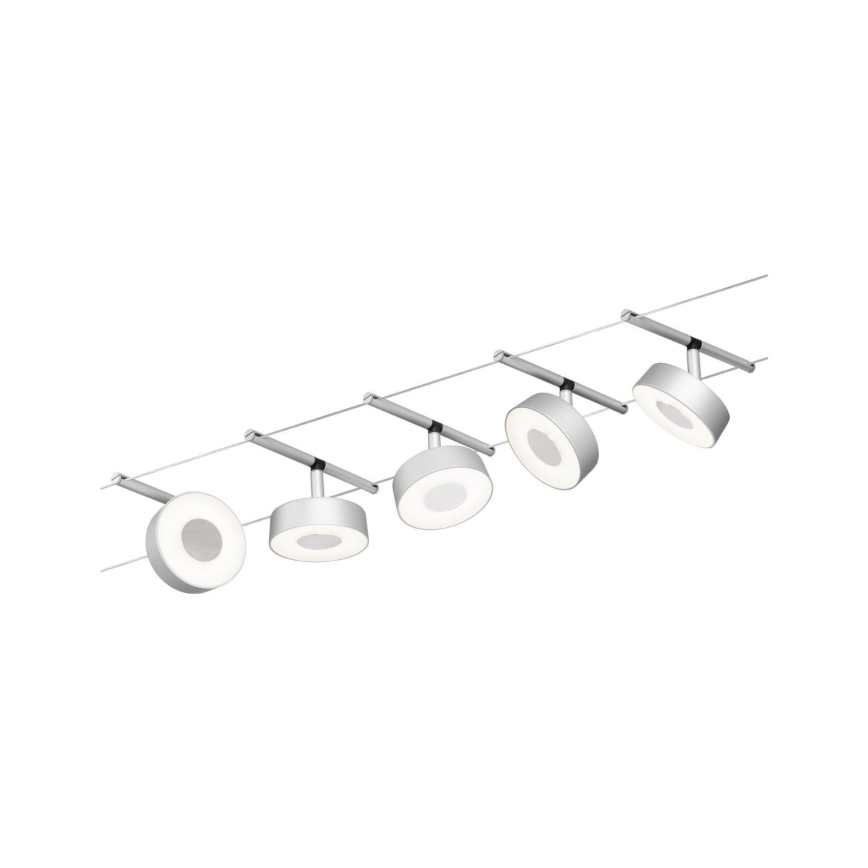 Paulmann 94475 - SET 5xLED/5W Compleet kabelsysteem CIRCLE 230V mat chroom