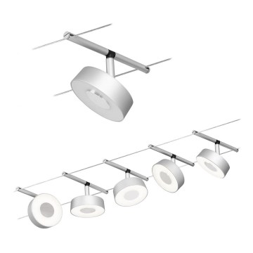 Paulmann 94475 - SET van 5x LED/5W Spotverlichting voor het CIRCLE kabelsysteem 230V mat chroom
