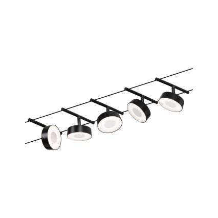 Paulmann 94479 - SET 5xLED/5W Spot voor een rail Systeem CIRCLE 230V zwart