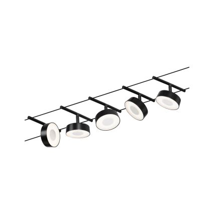 Paulmann 94479 - SET van 5x LED/5W Spotverlichting voor het CIRCLE kabelsysteem 230V zwart