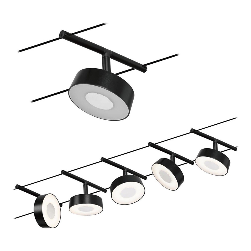 Paulmann 94479 - SET van 5x LED/5W Spotverlichting voor het CIRCLE kabelsysteem 230V zwart