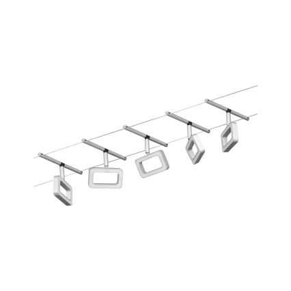 Paulmann 94481 - SET 5xLED/4,8W Compleet kabelsysteem FRAME 230V mat chroom